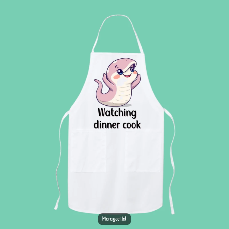 Funny Moray Eel Chef Apron - Humorous Kitchen Watcher Gift for Cooks