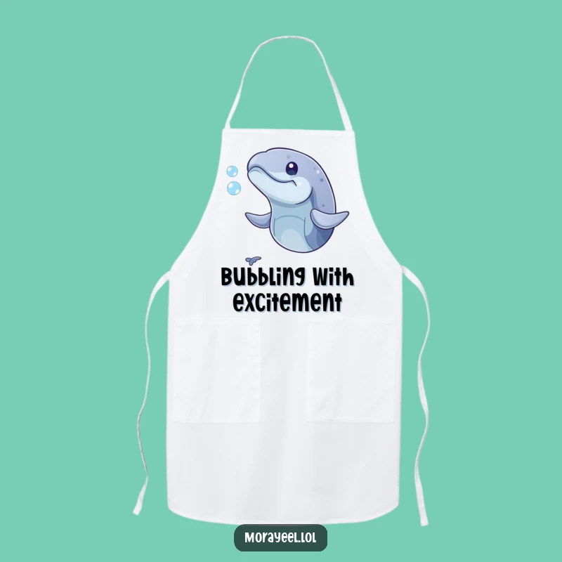 Funny Playful Moray Eel Bubble Apron: Chef's Wear with Underwater Fun