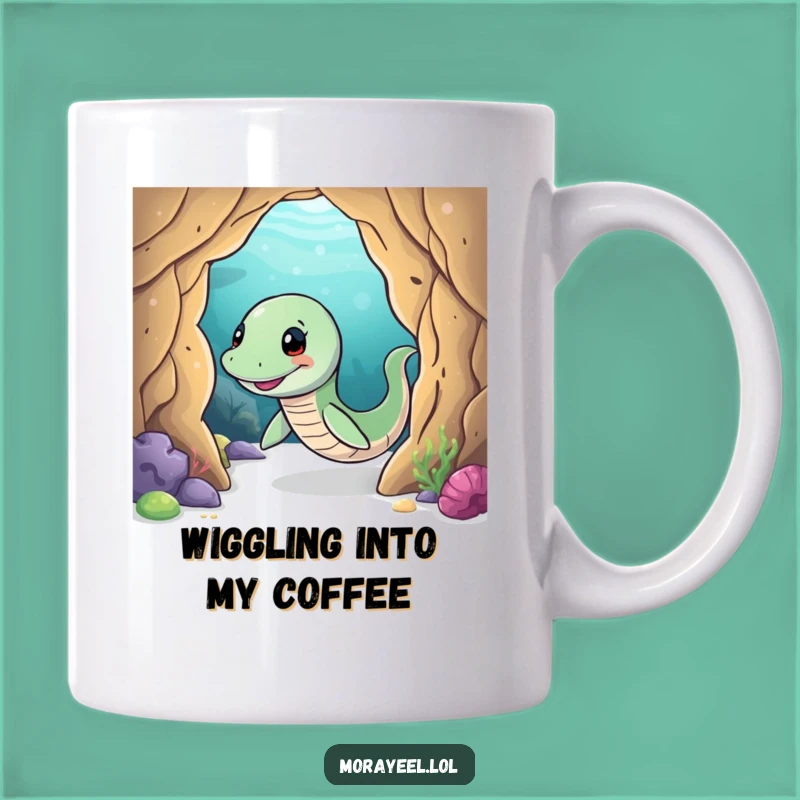 Funny Moray Eel Cave Mug - Playful Wiggle Design, Perfect Funny Ocean Gift