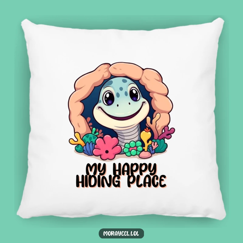 Funny Grinning Moray Eel Pillow: Cozy Reef Cushion Gift