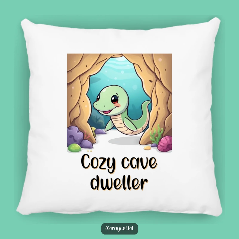 Funny Moray Eel Cave Pillow - Soft Playful Reptile Cushion, Adorable Funny Gift