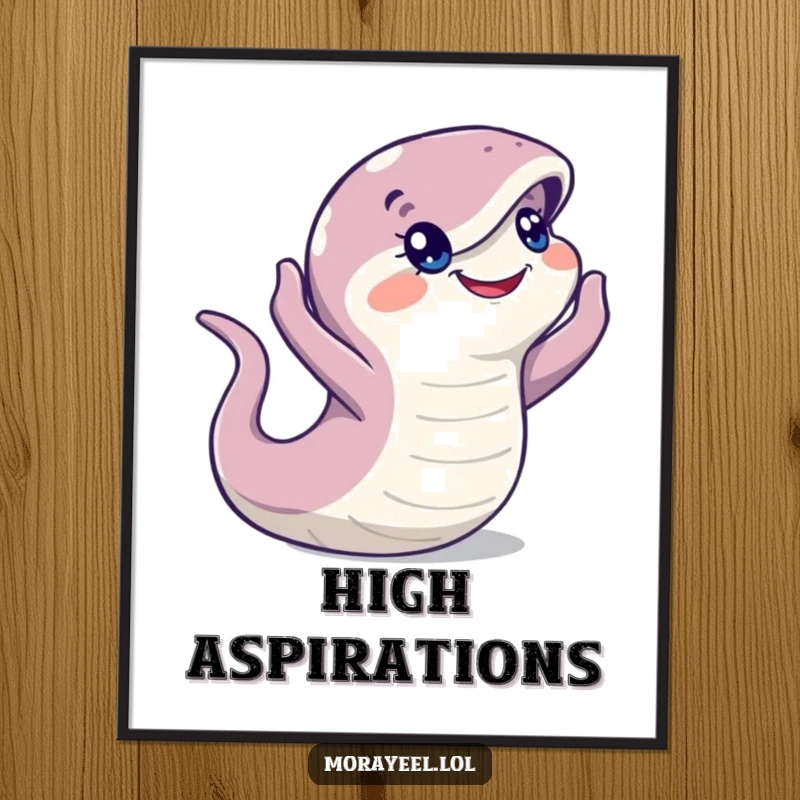 Funny Moray Eel Digital Art Print: A high-resolution image of a curious eel looking around, perfect for instant witty decor, a funny gift.