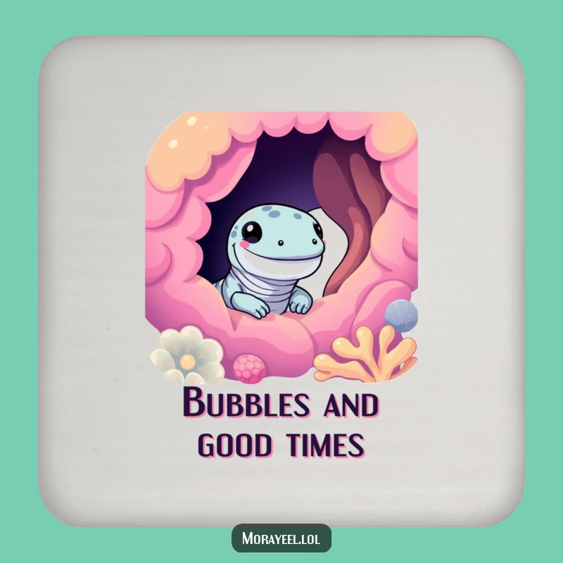 Funny Moray Eel Coral Coaster Set - Cute Ocean Protection, Unique Funny Gift