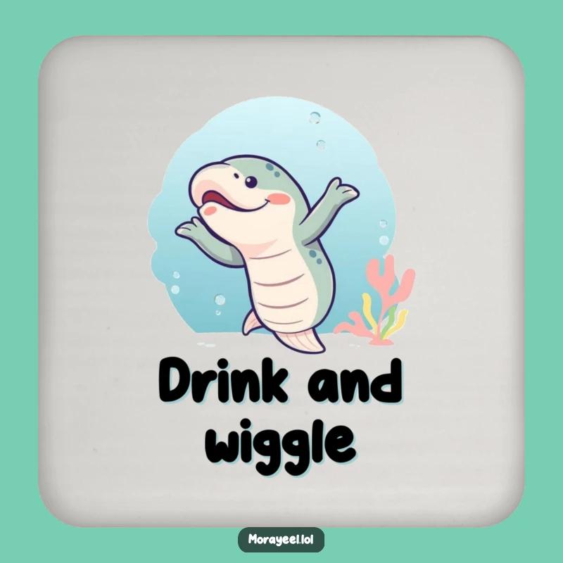 Funny Wiggly Moray Eel Dance Coaster: Protect Surfaces with Humor