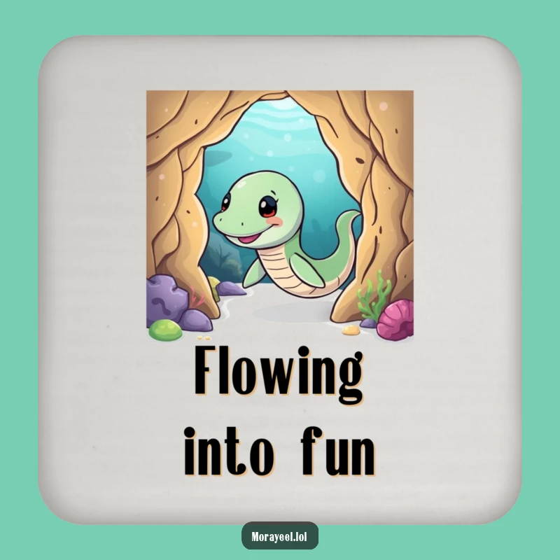 Funny Moray Eel Cave Coaster Set - Playful Ocean Protection, Unique Funny Gift