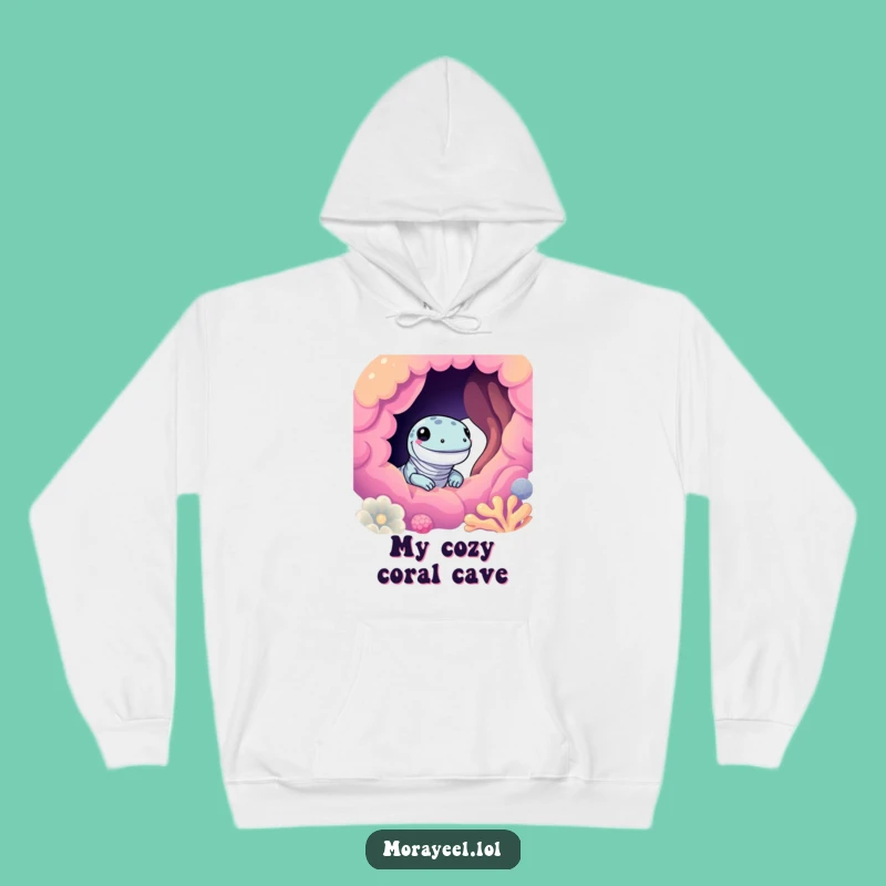 Funny Moray Eel Coral Hoodie - Cozy Cute Reptile Sweatshirt, Awesome Funny Ocean Gift