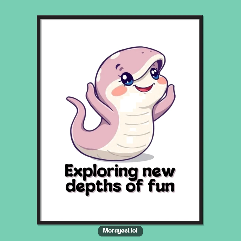 Free Printable Wall Art: Moray Eel's Curious Gaze - Funny Downloadable Decor