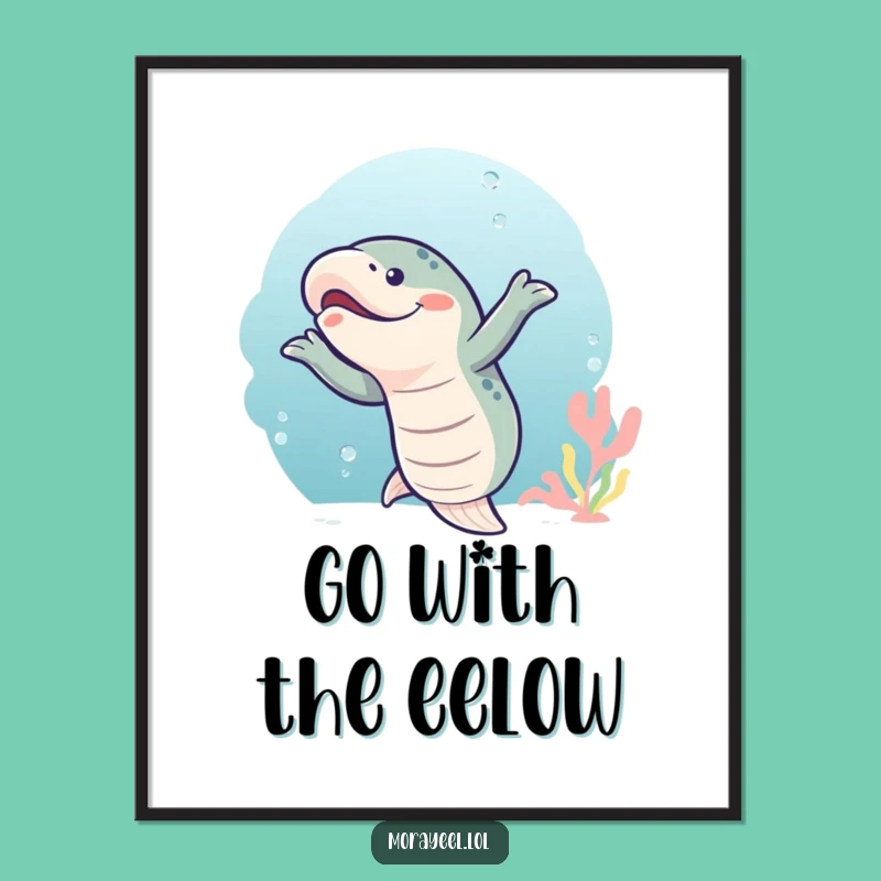 Free Printable Wiggly Eel Wall Art: Hilarious Moray Dance Downloadable Decor