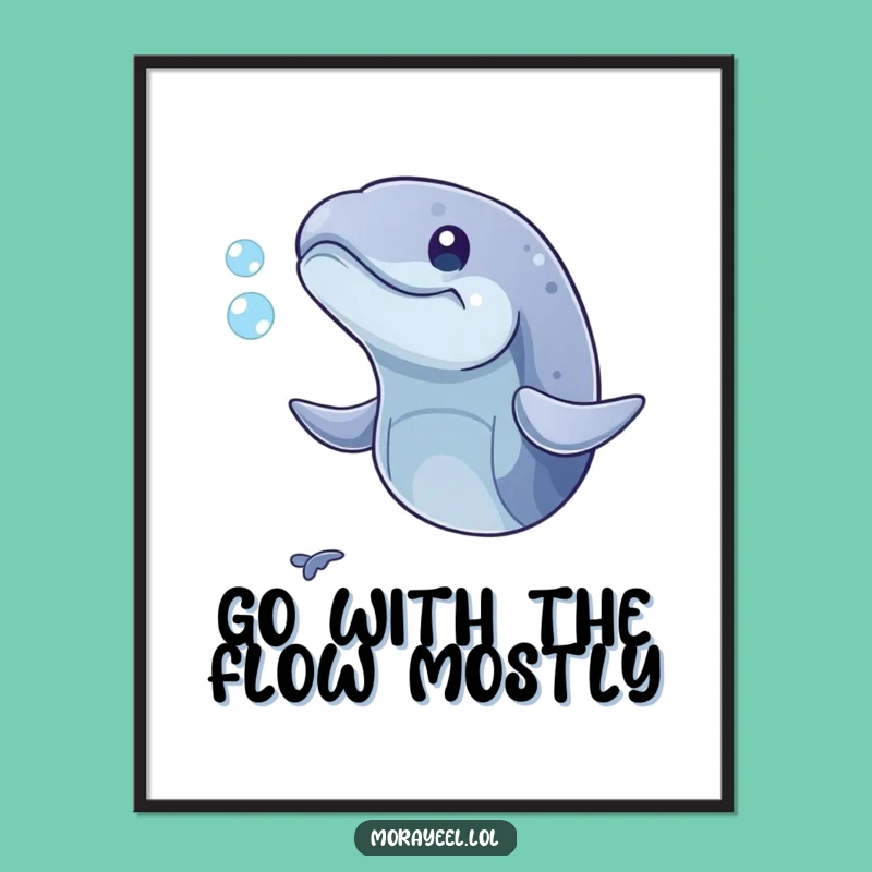 Funny Free Printable Wall Art: Moray Eel Bubble Play Humorous Decor