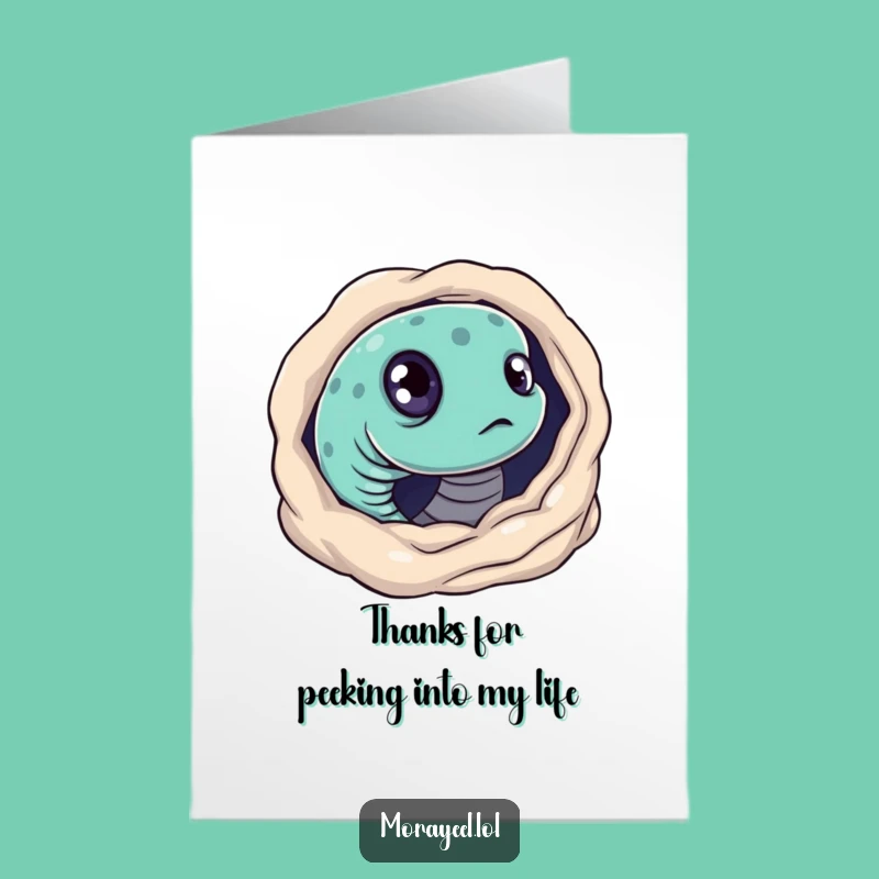 Free Printable Thank You Card: Curious Eel Humorous Downloadable Appreciation