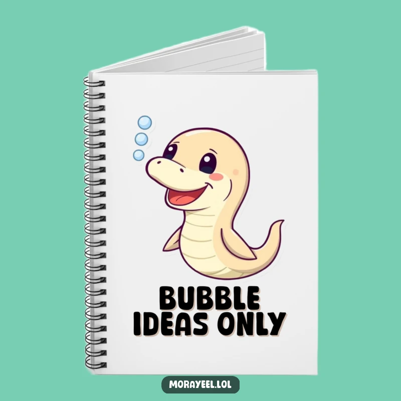 Funny Moray Eel Bubble Journal - Humorous Notebook for Creative Ideas Gift