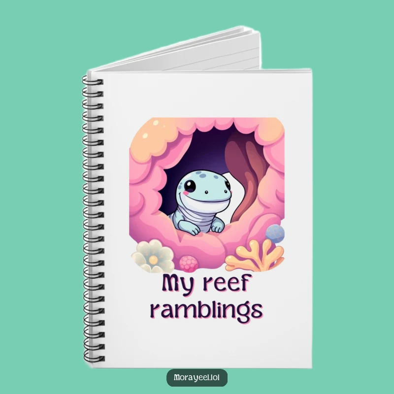 Funny Moray Eel Coral Notebook - Cute Ocean Journal, Excellent Funny Gift