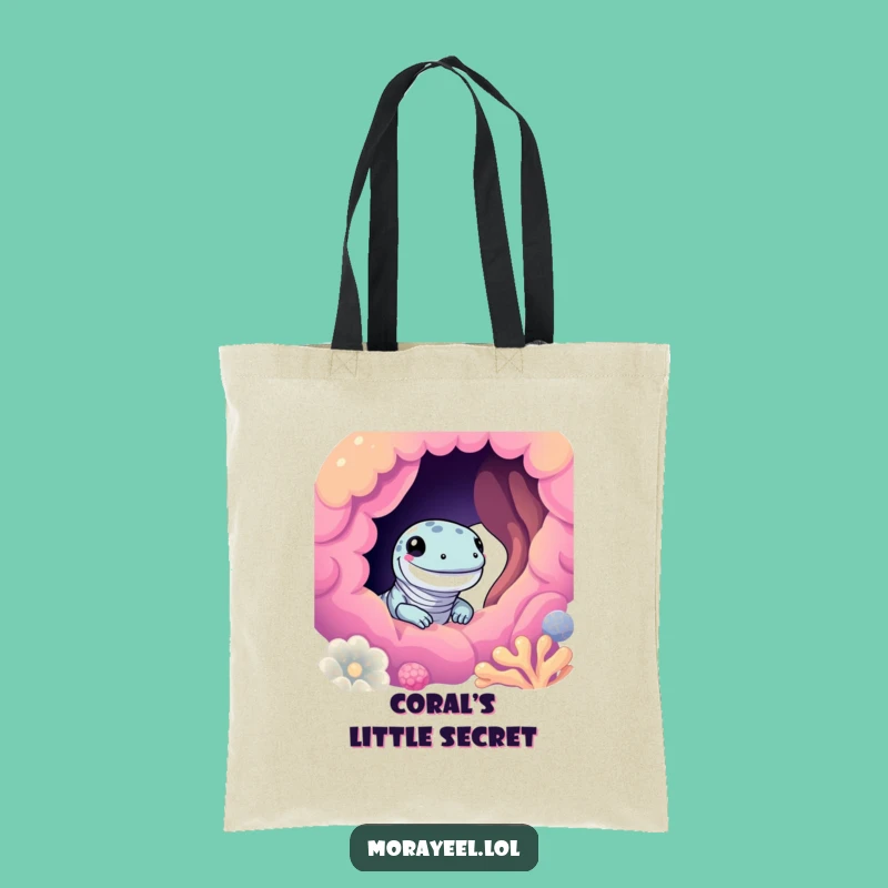 Funny Moray Eel Coral Tote Bag - Cute Ocean Accessory, Ideal Funny Gift