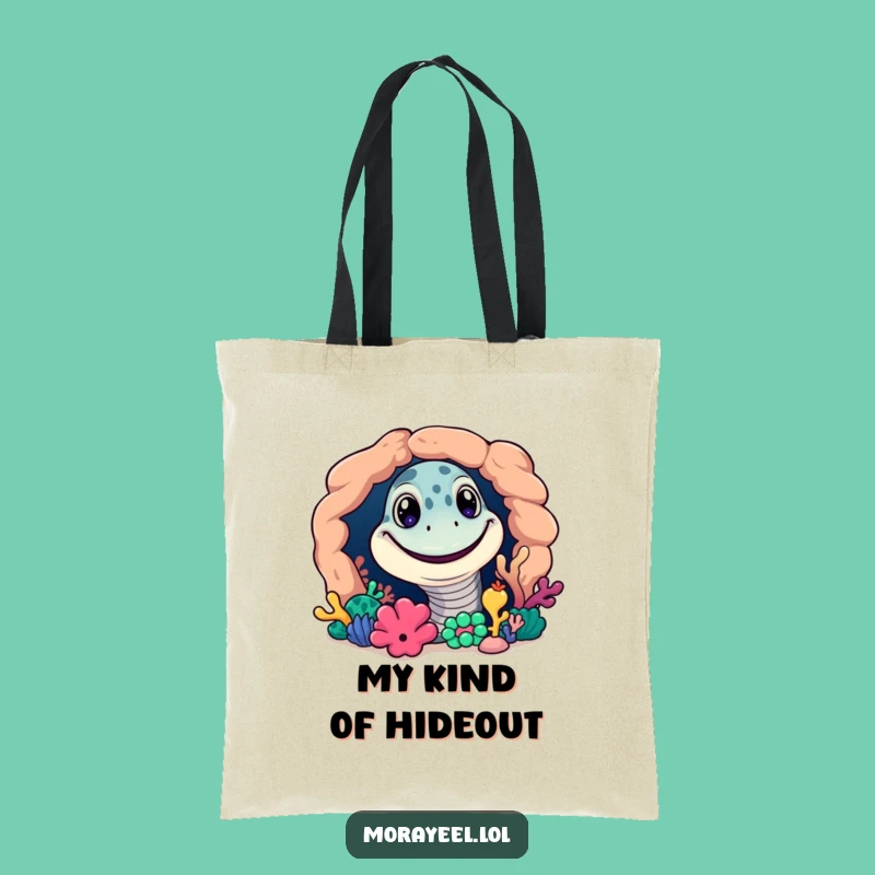Funny Grinning Moray Eel Tote Bag: Reef Chic Gift for Ocean Lovers